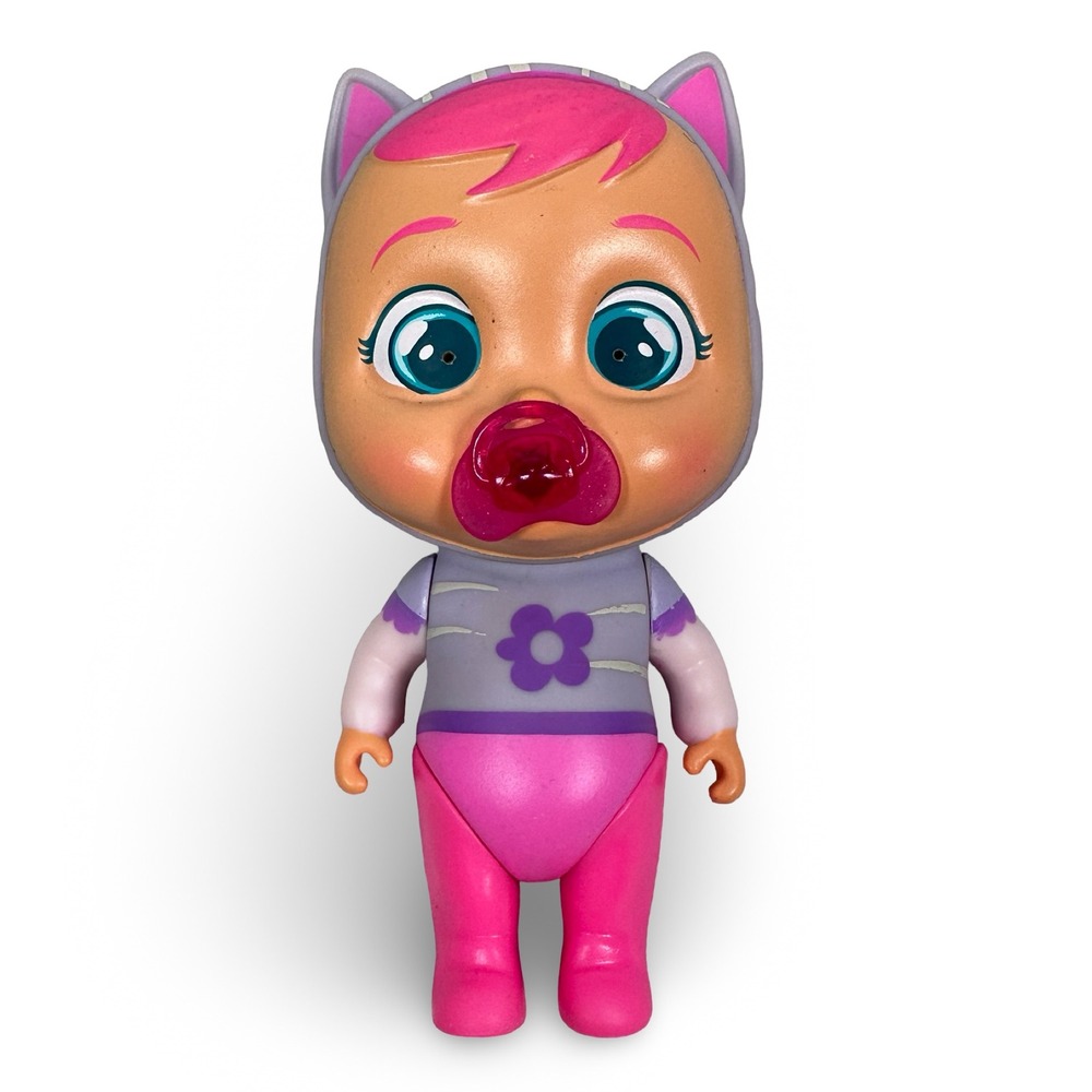 IMC Toys Cry Babies Magic Tears Pink Gray Tiger Cat Doll Figure 87606IM 4.5 Inch